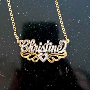 Name plate necklace (14k nameplate) 10k necklace